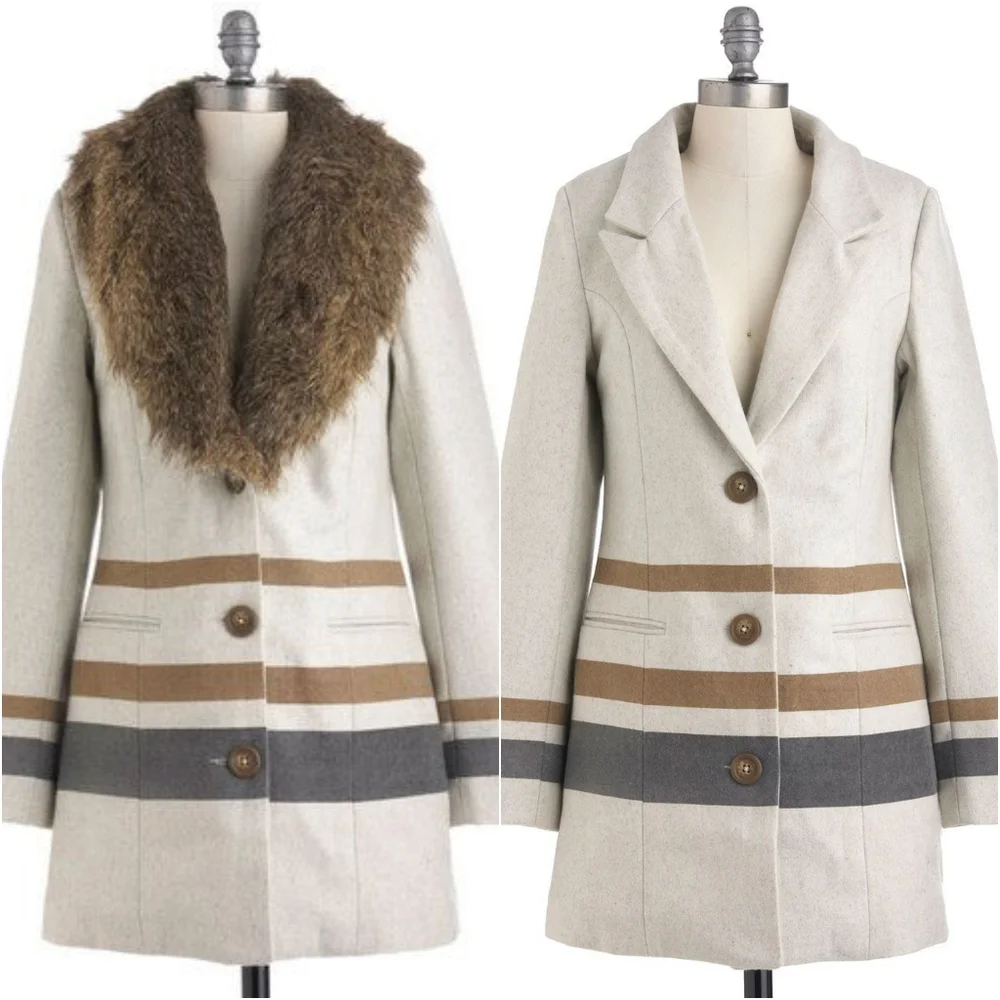 Anthropologie Gentle Fawn Storm Coat, size Large, multi color, faux fur - Picture 3 of 16